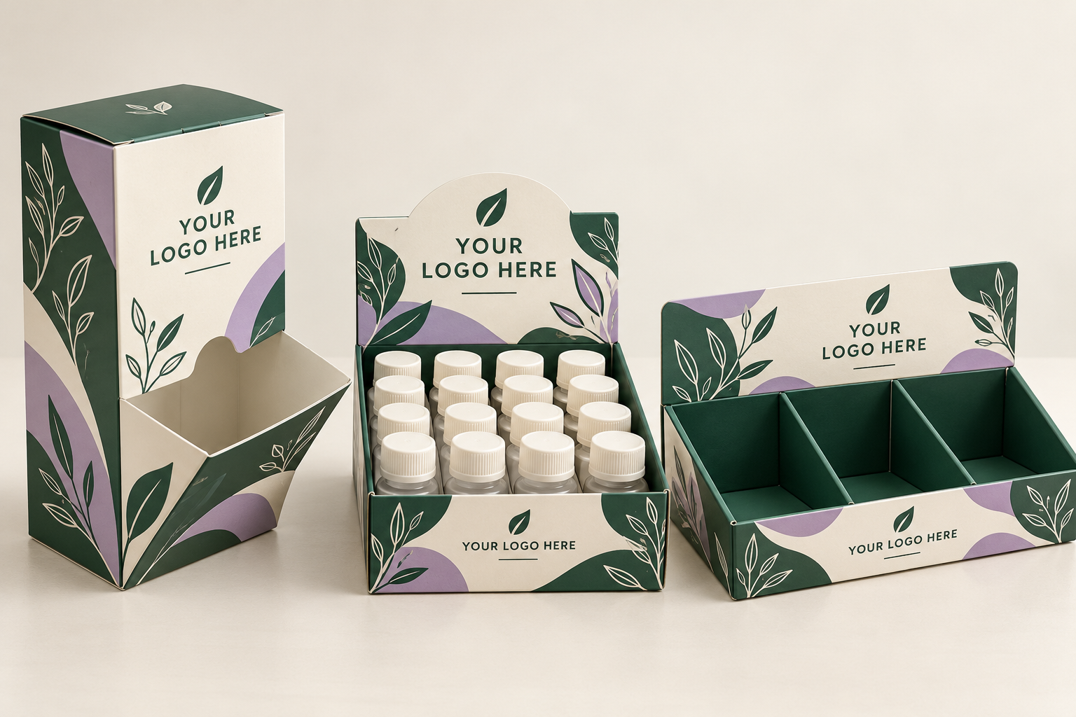 Printed folding cartons, window carton and retail counter display
