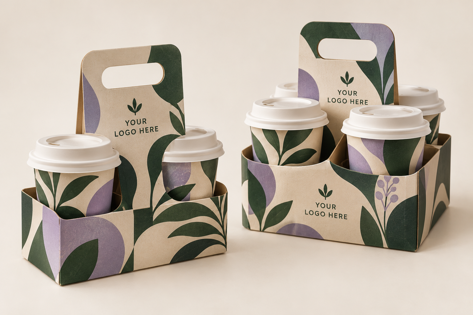Handled Drink Carriers — customizable product design concept