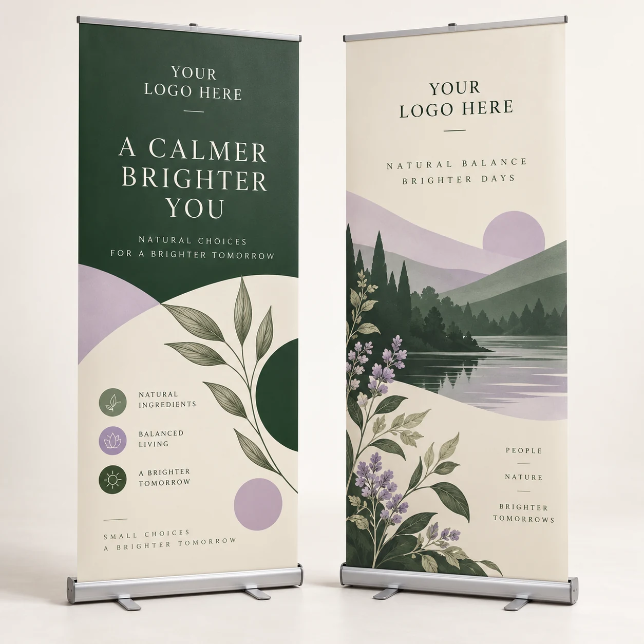 Retractable Roll-Up Banners — customizable product design concept