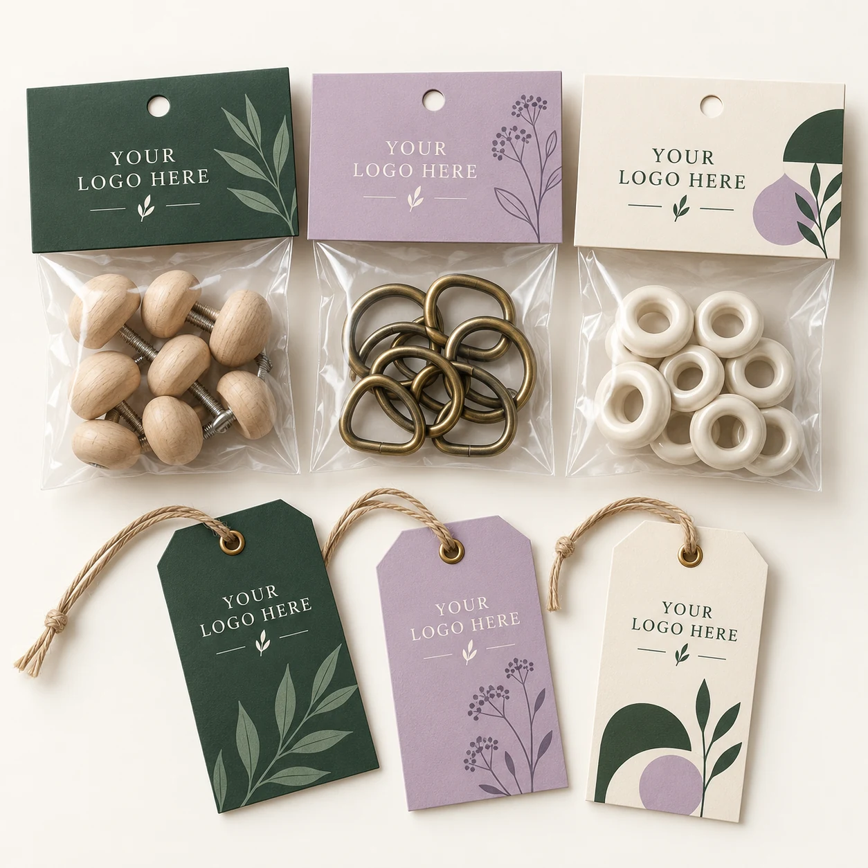 Hang Tags & Header Cards — customizable product design concept